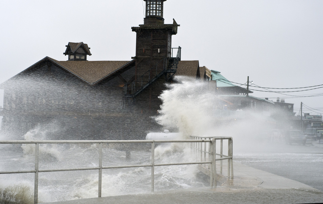 High winds, high tide strike at the main street of Cedar Key, Fla., as Tropical Storm Debby makes its way across the Gulf of Mexico on Sunday.