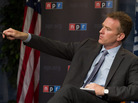 NPR Morning Edition host Steve Inskeep served as moderator for the discussion. NPR Morning Edition host Steve Inskeep served as moderator for the discussion.