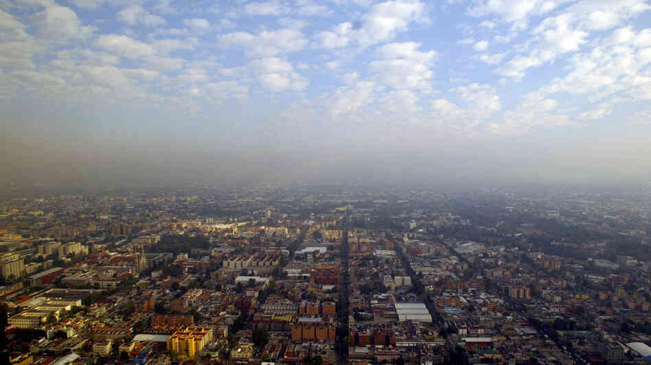 In heavily polluted Mexico City, crime writer Paco Ignacio Taibo II describes his exhausted detective Hector Belascoaran Shayne as looking out at his hometown and seeing "a city that was trying to hide itself in the smog." In heavily polluted Mexico City, crime writer Paco Ignacio Taibo II describes his exhausted detective Hector Belascoaran Shayne as looking out at his hometown and seeing "a city that was trying to hide itself in the smog."