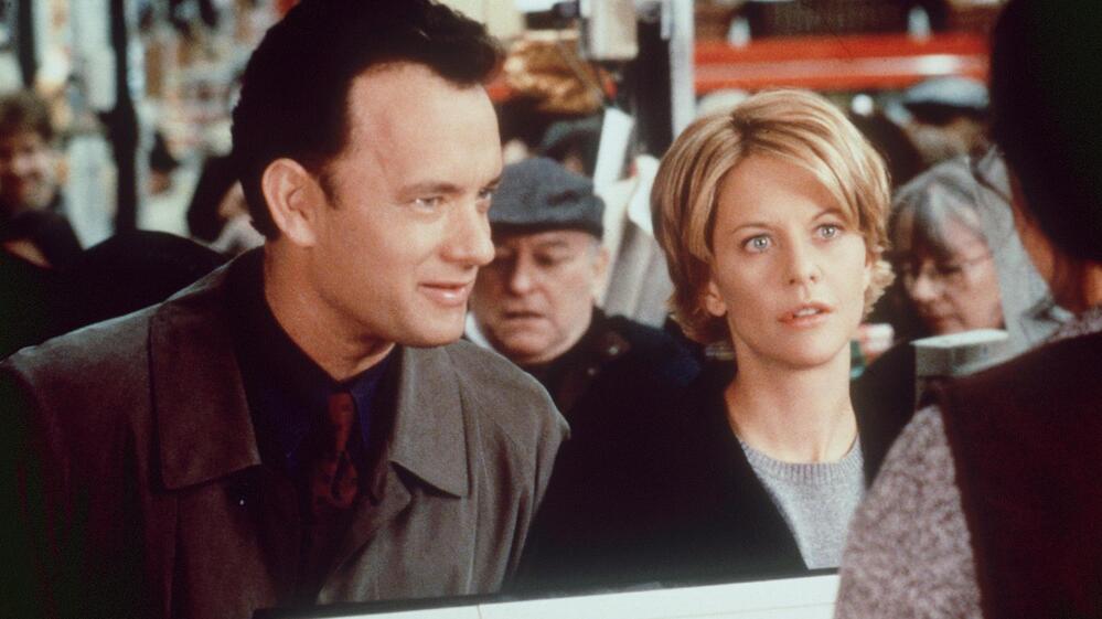 Tom Hanks and Meg Ryan in a scene from You've Got Mail.