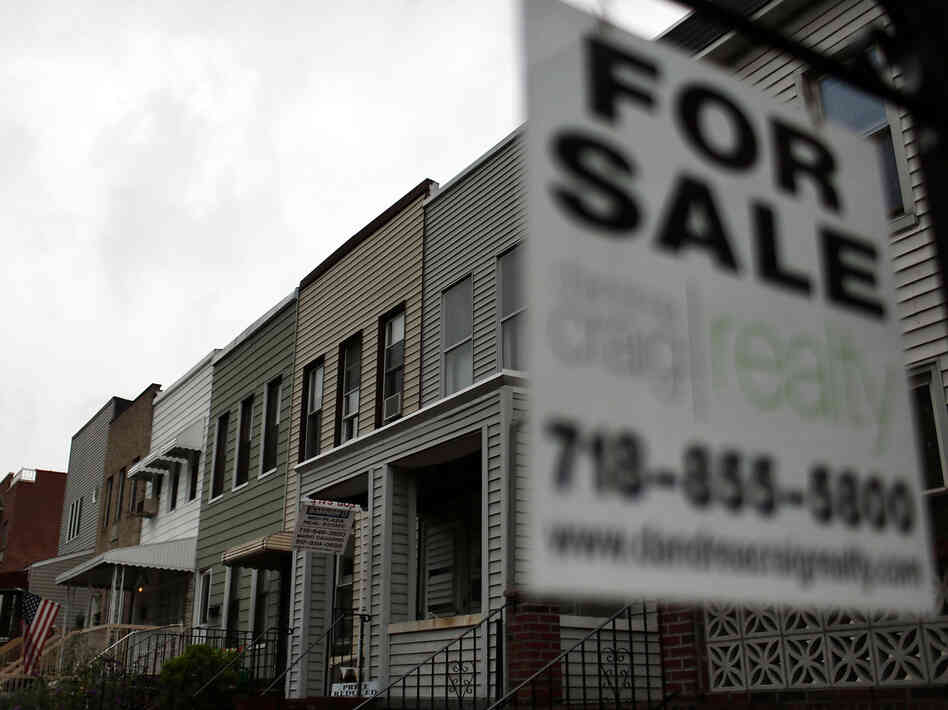 This "For Sale" sign was hanging outside a home in Brooklyn, N.Y., earlier this month.