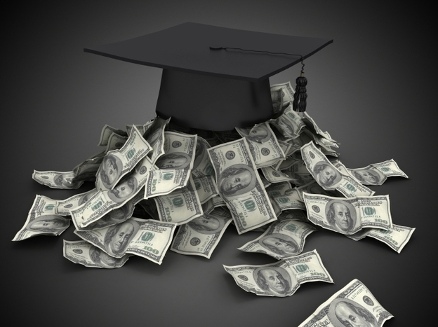 Graduation cap with cash
