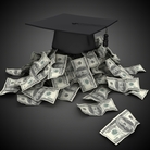 Graduation cap with cash