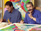 Artist LeRoy Neiman, who died last week at 91, signs serigraphs of baseball's Mike Piazza (left) in 2000. Artist LeRoy Neiman, who died last week at 91, signs serigraphs of baseball's Mike Piazza (left) in 2000.