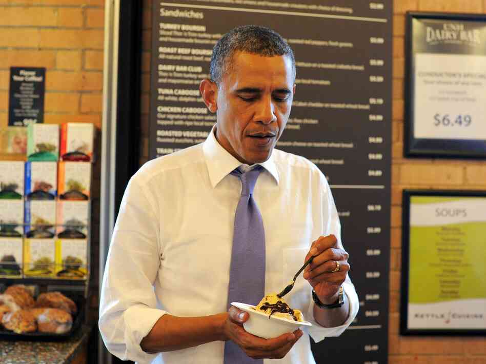 President Barack Obama stops for ice cream at a local restaurant in Durham, New Hampshire, on June 25, 2012. It's a consequential week for the president, with the Supreme Court set to rule on his trademark health care legislation on Thursday. President Barack Obama stops for ice cream at a local restaurant in Durham, New Hampshire, on June 25, 2012. It's a consequential week for the president, with the Supreme Court set to rule on his trademark health care legislation on Thursday.