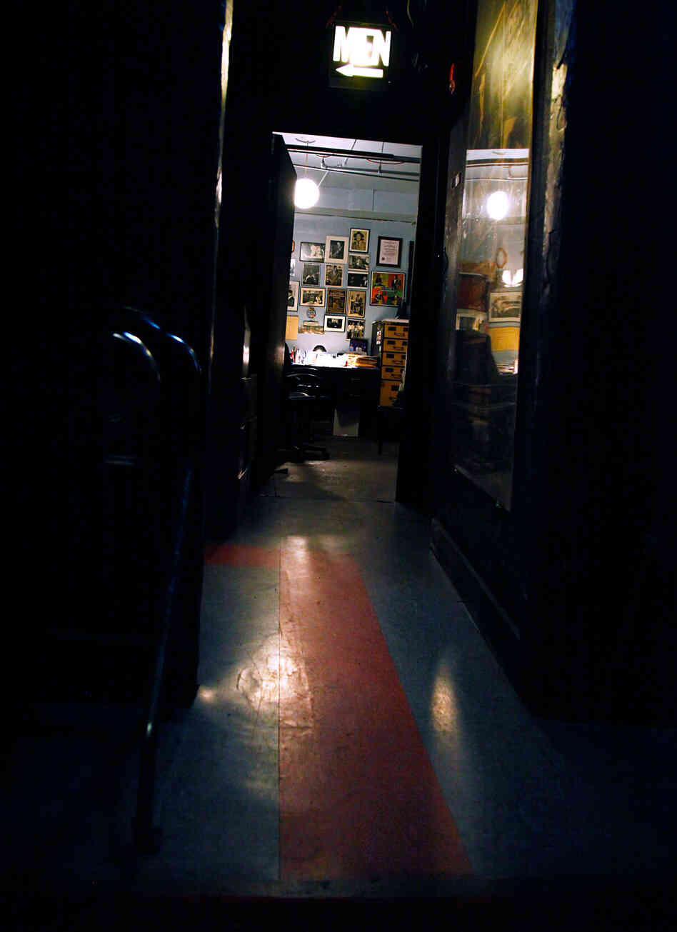 The clearly marked but winding trail to the men's room was immortalized in the title of Chris Potter's album Follow the Red Line, recorded live at the club and released in 2007. Along the way, it snakes past the Vanguard's famed kitchen, which now doubles as both office and green room.