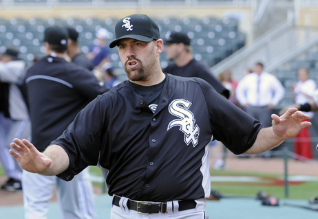 New Chicago White Sox third baseman Kevin Youkilis is shown during pre-game warmups prior to a baseball game against the Minnesota Twins on Monday. New Chicago White Sox third baseman Kevin Youkilis is shown during pre-game warmups prior to a baseball game against the Minnesota Twins on Monday.