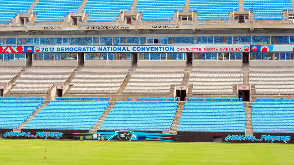 Bank of America stadium in Charlotte, N.C., where President Obama will accept his party's nomination on Sept. 6. Bank of America stadium in Charlotte, N.C., where President Obama will accept his party's nomination on Sept. 6.