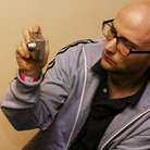 Moby takes pictures of The Hives guitarist Nicholaus Arson in 2002. Moby takes pictures of The Hives guitarist Nicholaus Arson in 2002.