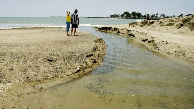 San Juan Creek meets the Pacific Ocean at Doheny State Beach in Dana Point, Calif. The poor water quality off Doheny State Beach put in a list of worst beaches in the U.S.
