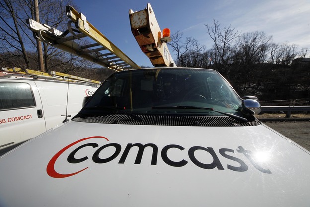 A Comcast logo is seen on a Comcast truck in Pittsburgh in 2011.