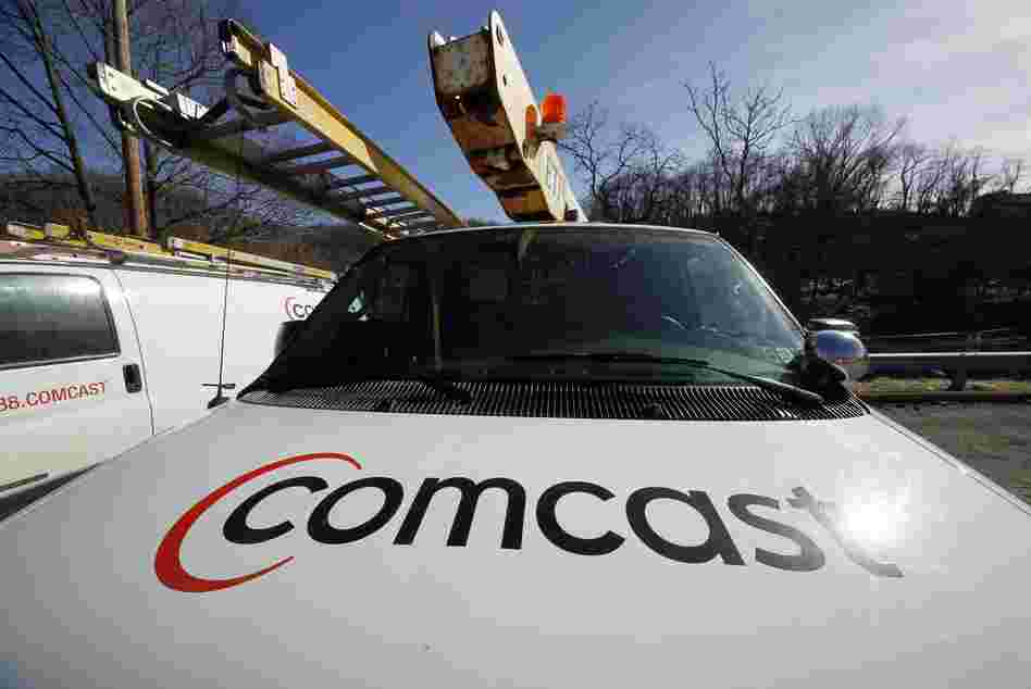 A Comcast logo is seen on a Comcast truck in Pittsburgh in 2011.