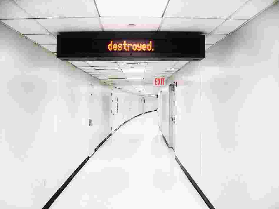 New York: "There was this little sign in this weird hallway. It said, 'unattended luggage will be destroyed,' but one word at a time."