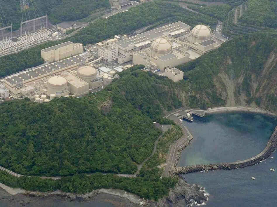 The Japanese government may restart one of the two nuclear reactors at the Oi power plant (shown here June 15) in Fukui prefecture as early as July 1. Public concern forced the shutdown of the country's 50 nuclear reactors after the Fukushima disaster last year.