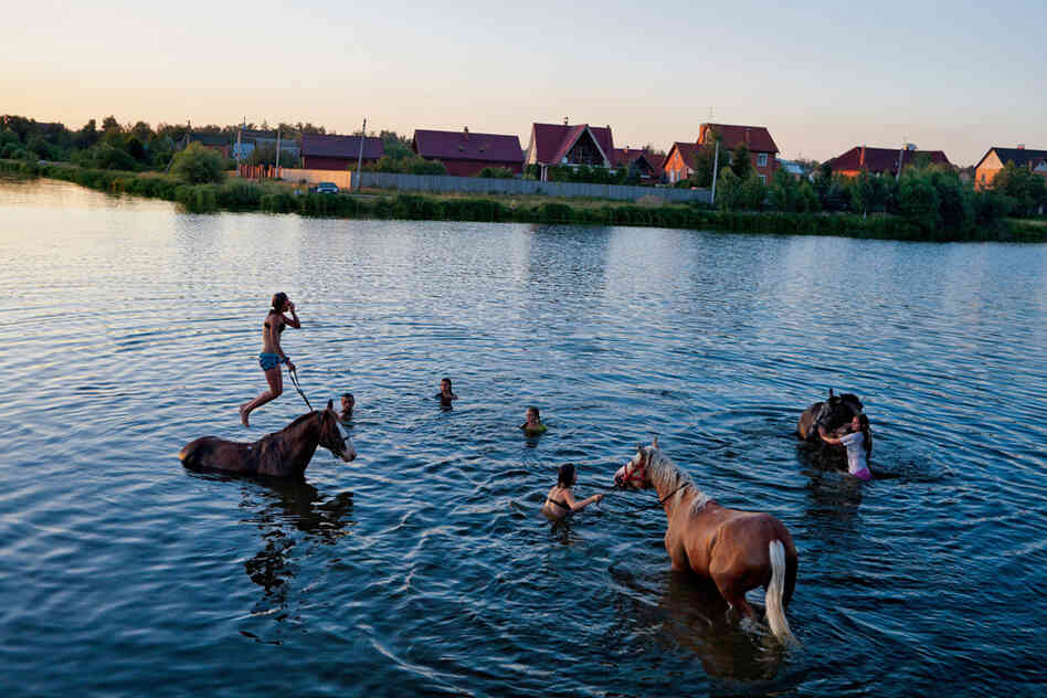 Summer, the short, sweet release from the interminable cocoon of Russian winter, is a time for swimming and riding, and sometimes both.