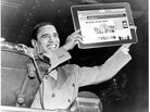 A Photoshopped alteration of the iconic Harry Truman photo. Tweeted by Gary He. A Photoshopped alteration of the iconic Harry Truman photo. Tweeted by Gary He.