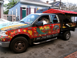 After Hurricane Katrina, local produce vendor Mr. Okra became the only source of fresh produce in New Orleans' Bywater neighborhood. Residents have posted calls for a local grocery story on Neighborland. After Hurricane Katrina, local produce vendor Mr. Okra became the only source of fresh produce in New Orleans' Bywater neighborhood. Residents have posted calls for a local grocery story on Neighborland.