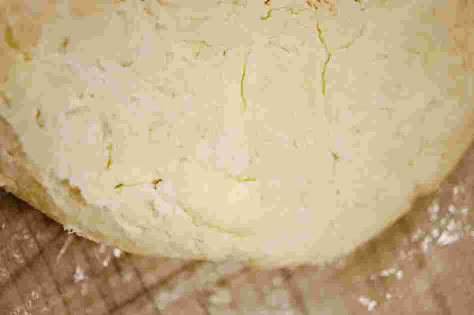 Press ball gently into a disk, refrigerate in plastic for an hour or so before rolling.