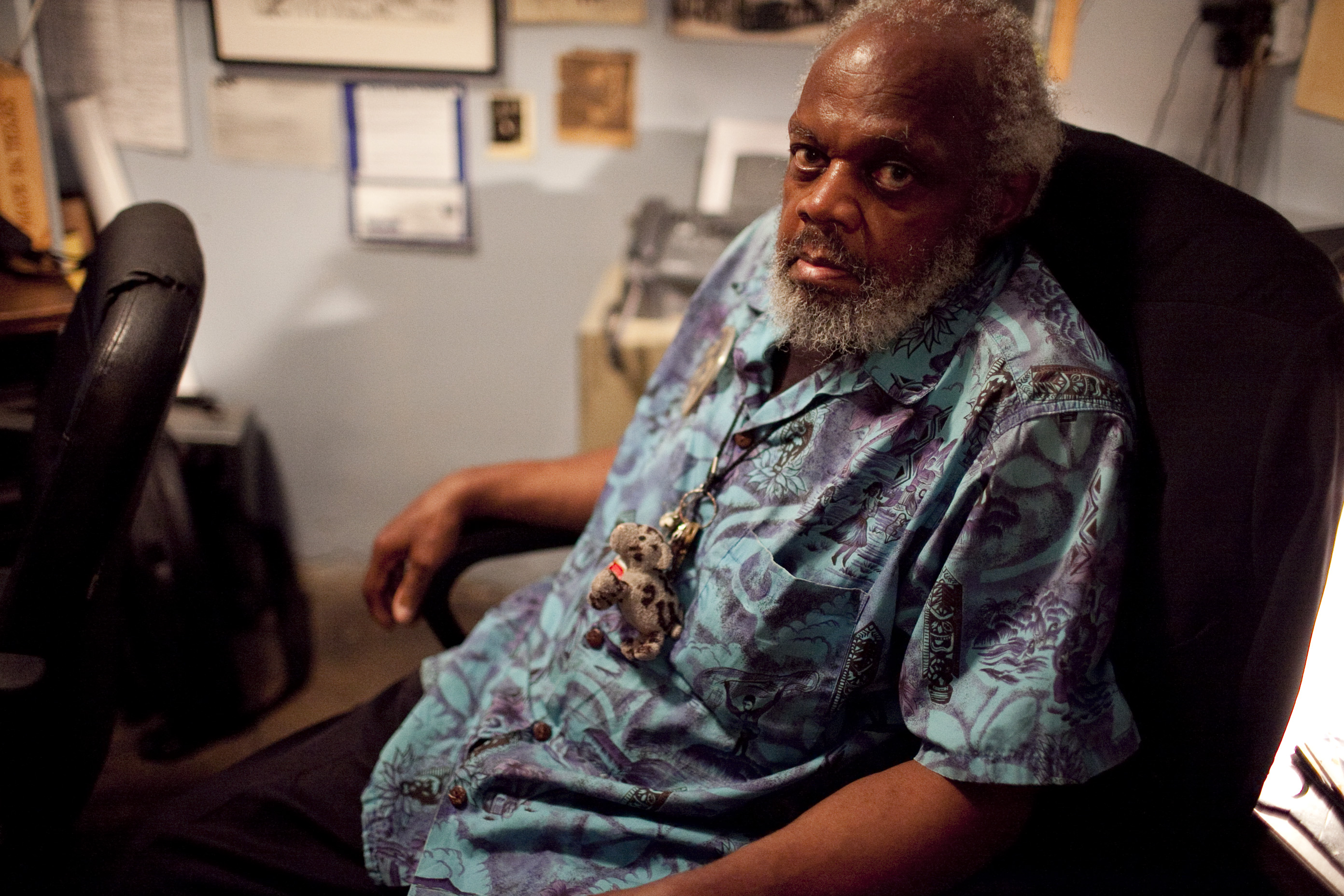 Henry Grimes backstage. 