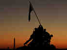 The Iwo Jima Memorial, on the Virginia side of the Potomac River overlooking Washington, D.C., is one of many capital landmarks that do double duty as crime scenes in the novels of author Mike Lawson.