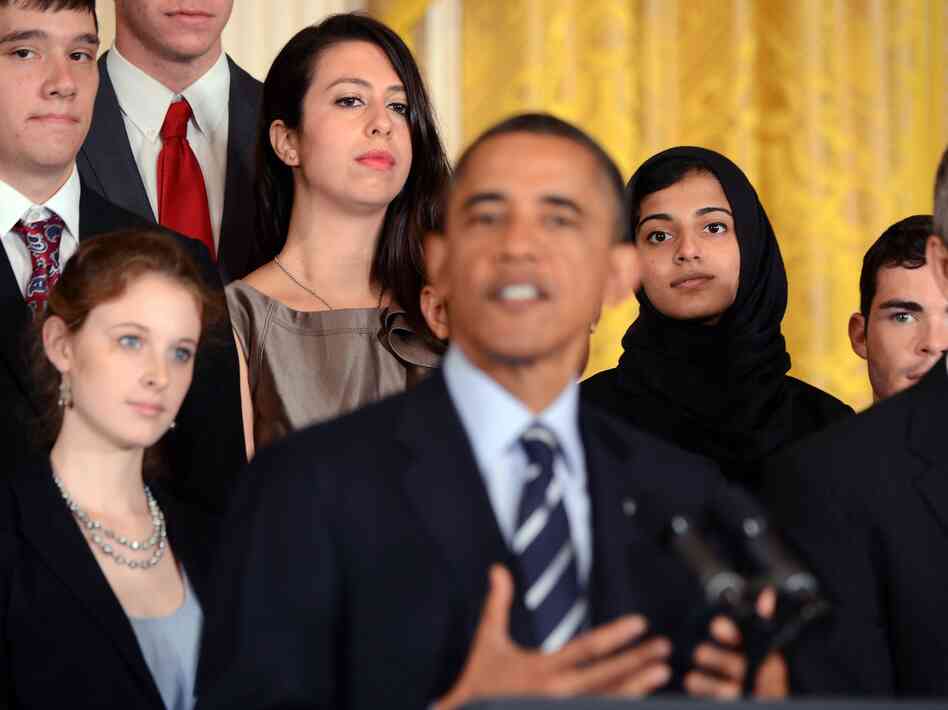 College students surrounded President Obama earlier this month when he called on Congress to stop student loan interest rates from doubling. Congress agreed on a deal to prevent the hike on Friday.