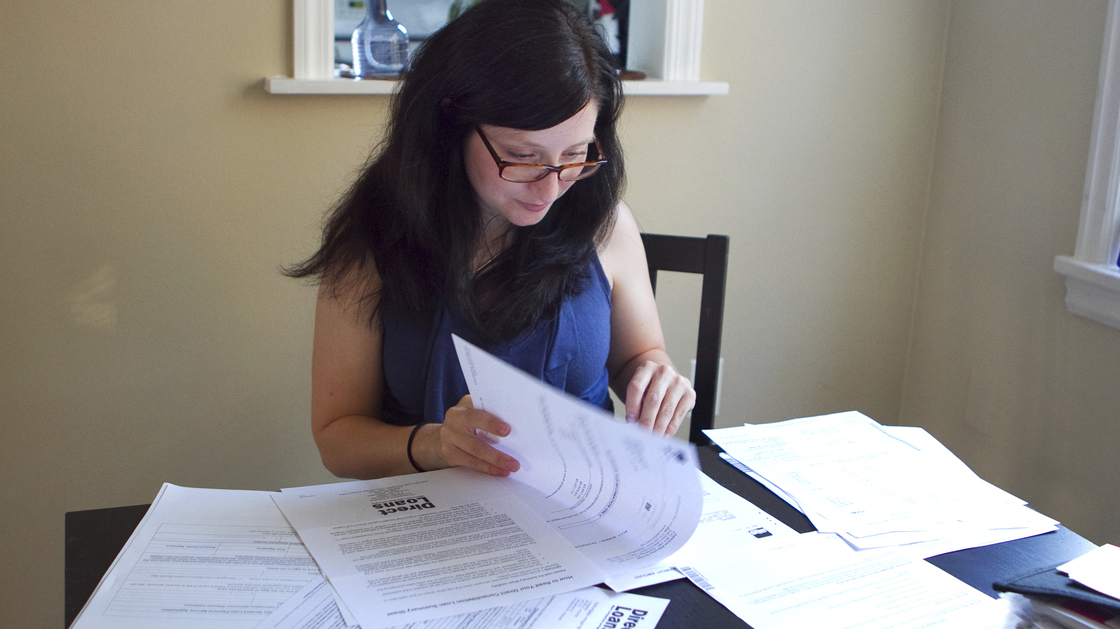 Michelle Holshue racked up $140,000 in student loan debt while training to become a public health nurse. She's living her dream of helping others, she says, but never expected it "to be so hard."