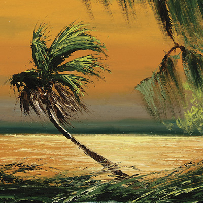 A Florida landscape painted by Alfred Hair, one of the original "Highwaymen"