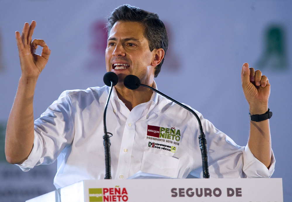 Mexican presidential candidate Enrique Pena Nieto is heavily favored in Sunday's election.
