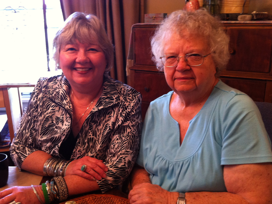Vicky Young (left) with her mother. Young developed kidney disease after donating one of her kidneys to a friend seven years ago.