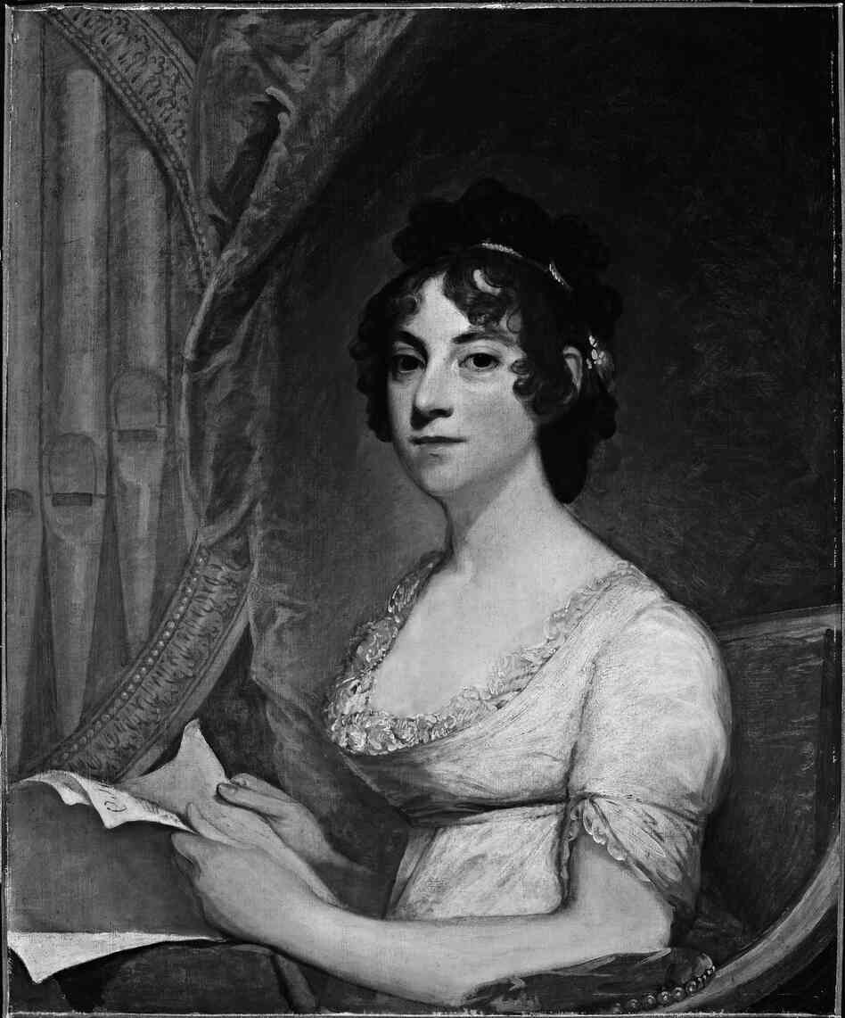 Anna Maria Thornton, a Washington socialite and the owner of John Arthur Bowen, as depicted by Gilbert Stuart in 1804.