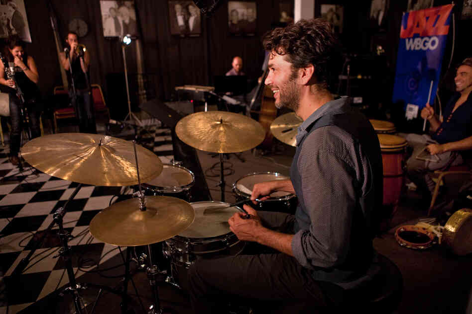 Drummer Daniel Freedman led a session featuring music from his new album Bamako By Bus at WBGO in Newark, N.J. June 22, 2012.