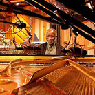 Ahmad Jamal at the grand piano during the Blue Moon sessions. Ahmad Jamal at the grand piano during the Blue Moon sessions.