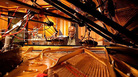 Ahmad Jamal at the grand piano during the Blue Moon sessions. Ahmad Jamal at the grand piano during the Blue Moon sessions.