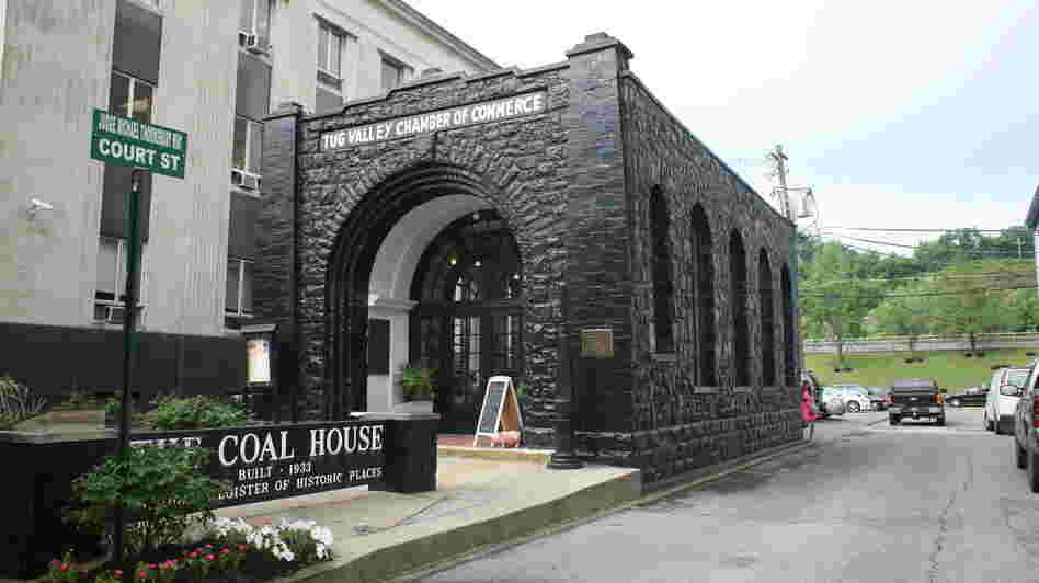 The Tug Valley Chamber of Commerce in Williamson, W.Va., is also home to The Coal House, built entirely of coal in 1933.
