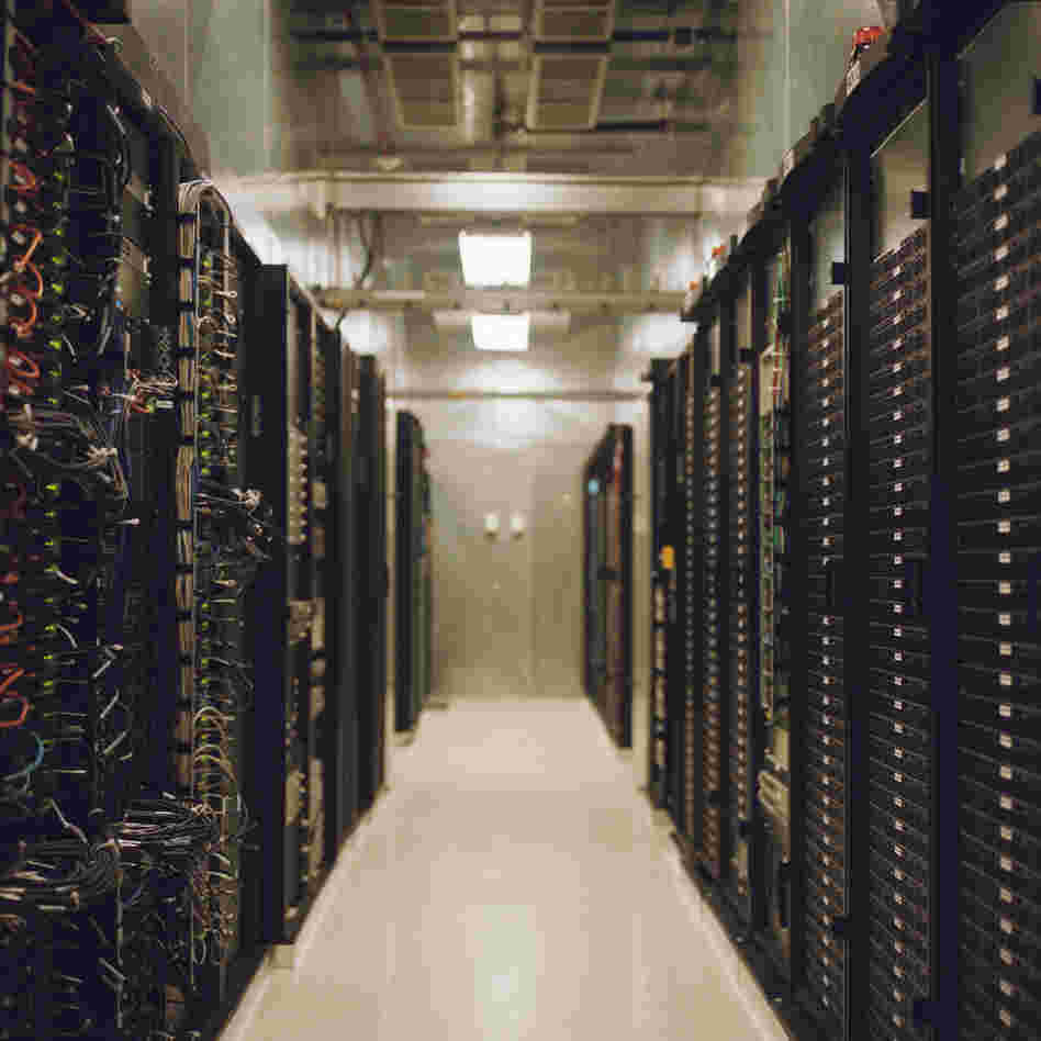 Nick Easley of the Union Station Technology Center calls this room full of servers at the center "the cloud."