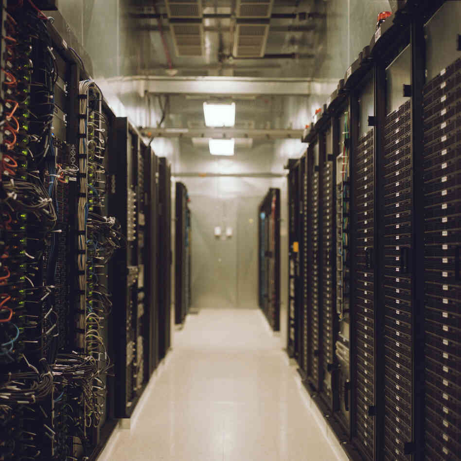Nick Easley of the Union Station Technology Center calls this room full of servers at the center "the cloud."