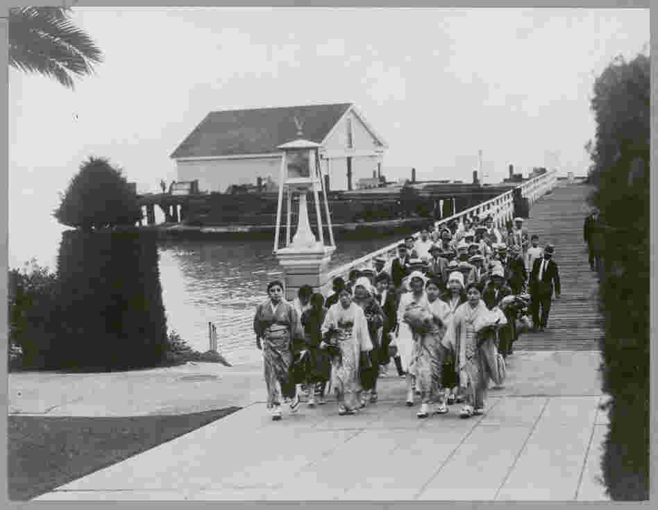 Immigrants arriving at Angel Island in 1931.