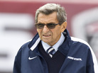 Joe Paterno walks the sidelines during warm-ups before a game between his Penn State Nittany Lions and the Temple Owls in Philadelphia last September. Paterno, who died in January, was fired on Nov. 9, four days after Jerry Sandusky was initially arrested on charges of sexually abusing 10 boys. Joe Paterno walks the sidelines during warm-ups before a game between his Penn State Nittany Lions and the Temple Owls in Philadelphia last September. Paterno, who died in January, was fired on Nov. 9, four days after Jerry Sandusky was initially arrested on charges of sexually abusing 10 boys.
