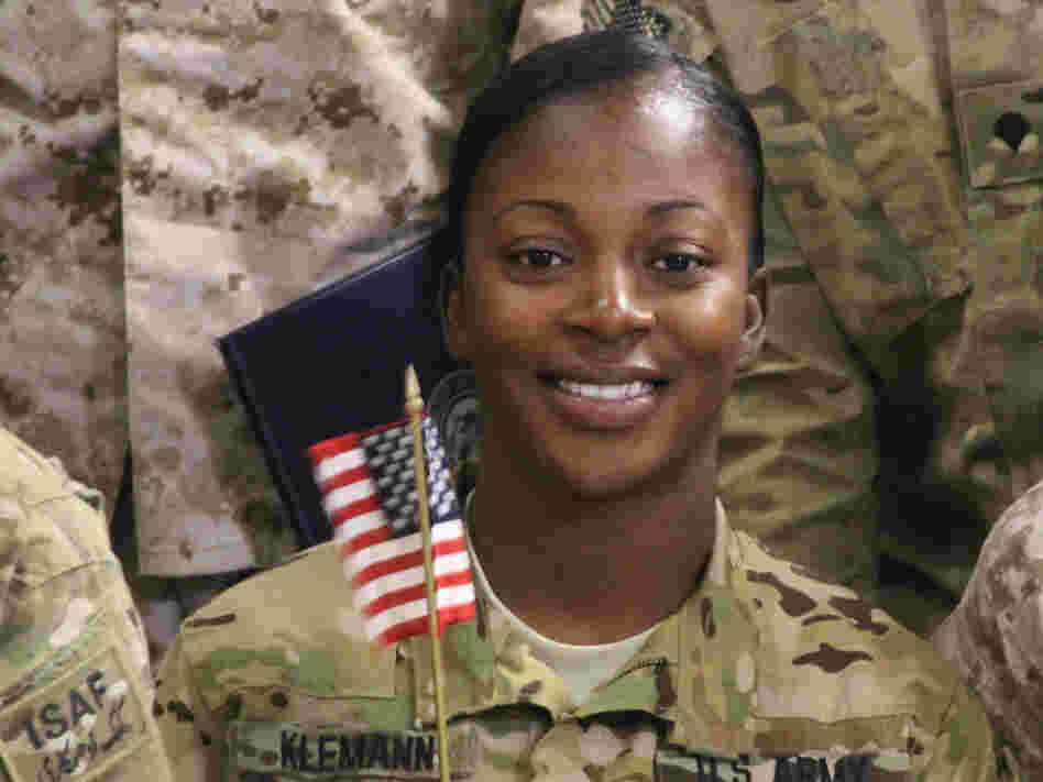 Army Pfc. Shaeyon Klemann was born in Jamaica before moving to Richmond, Va., at age 19 to live with her father.