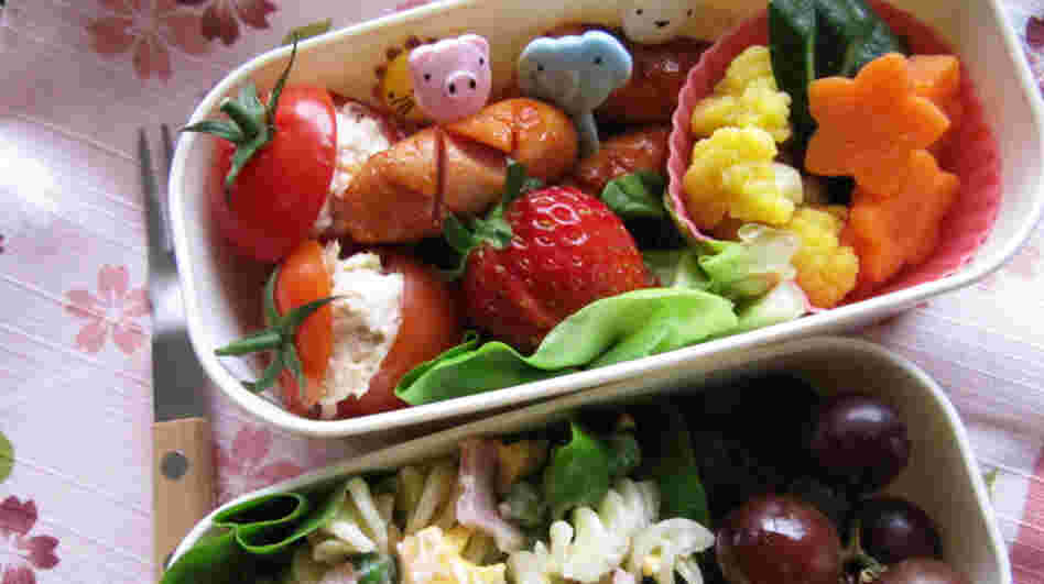 Originally a convenient lunch for Japanese field workers, bentos today can be high art, with flower-petal carrots, hard-boiled eggs shaped into bunnies, broccoli sculpted into trees. But you don't have to cook Japanese food — or make cute cutouts — to reap the benefits of the bento.