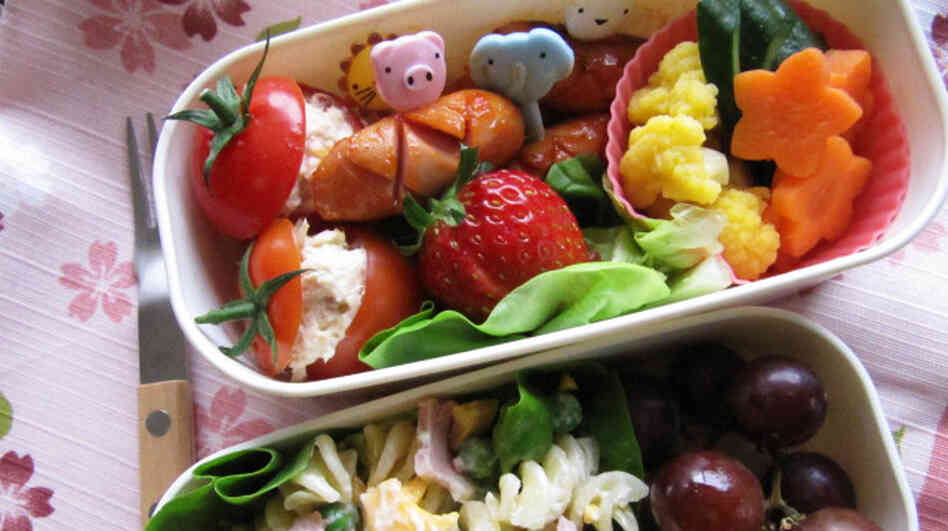 Originally a convenient lunch for Japanese field workers, bentos today can be high art, with flower-petal carrots, hard-boiled eggs shaped into bunnies, broccoli sculpted into trees. But you don't have to cook Japanese food — or make cute cutouts — to reap the benefits of the bento.