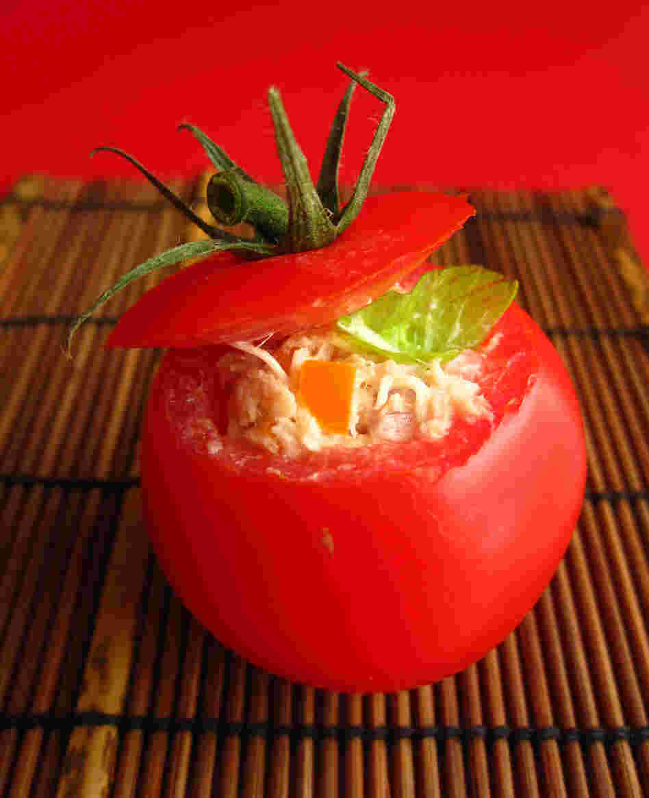 Spicy Tuna Stuffed Tomatoes