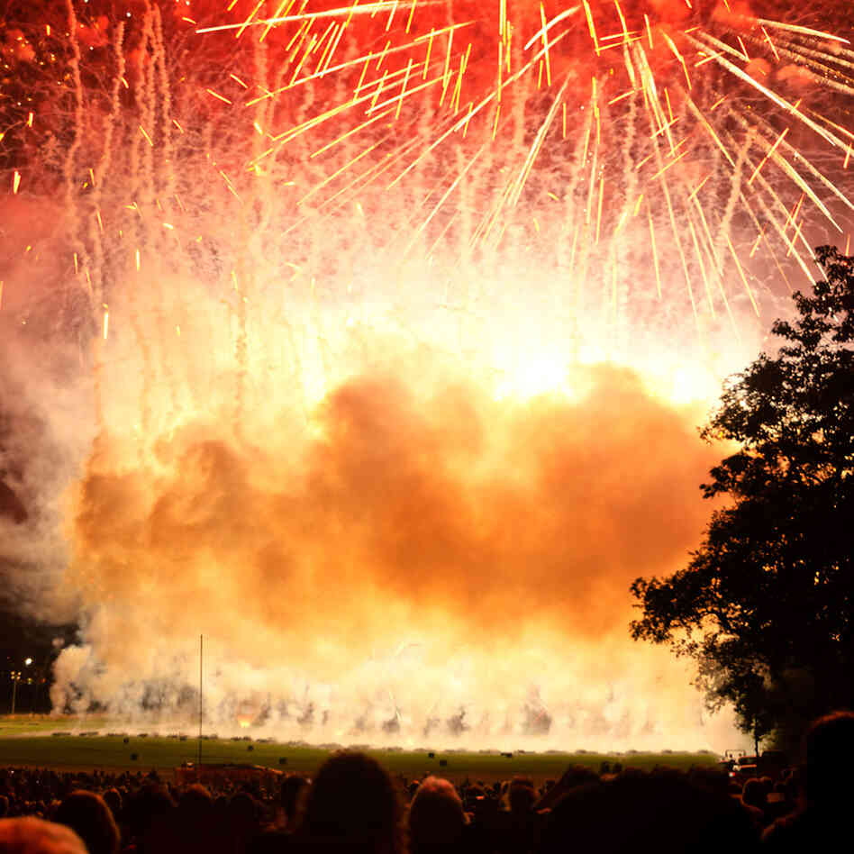 Things That Go Boom In The Night. State College, Pa. A local volunteer group has held this spectacular fireworks display on the campus of Penn State University for over a decade. ... I purchased tickets for my son and me to sit in the unobstructed VIP section for the 2011 show. ... We were sitting so close that we could literally feel the pressure of the explosions against our chests.