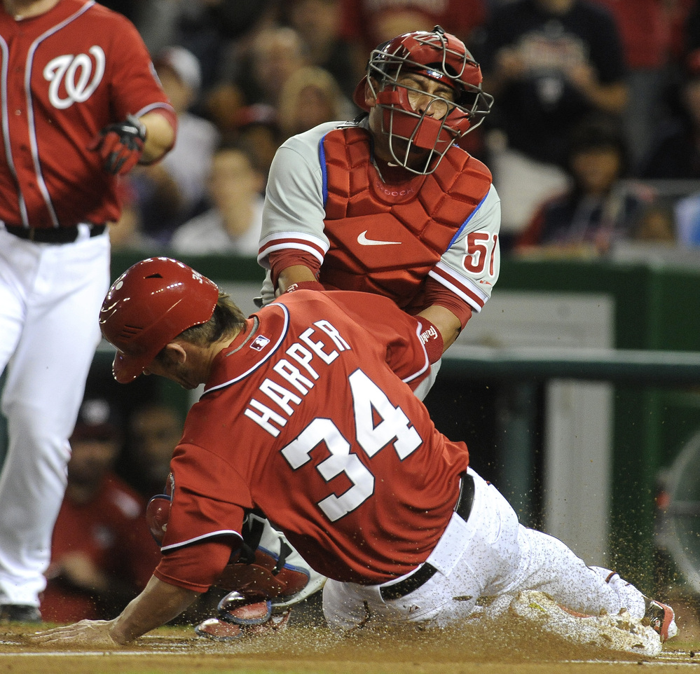 Bryce Harper's legend grew when he stole home after being hit — deliberately — by a pitch from the Philadelphia Phillies' Cole Hamels on May 6.