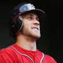 Washington Nationals' Bryce Harper walks out of the clubhouse before an interleague baseball game in Baltimore. Washington Nationals' Bryce Harper walks out of the clubhouse before an interleague baseball game in Baltimore.