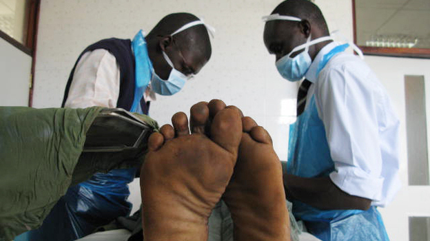 Joseph Ochieng, 18, gets circumcised at the Siaya General Hospital in western Kenya. (NPR)