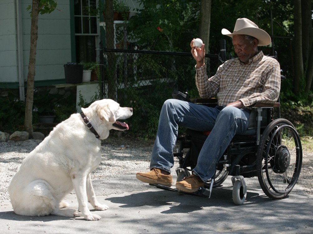 Morgan Freeman plays Monte Wildhorn in The Magic of Belle Isle. 