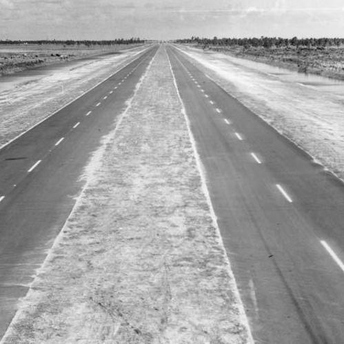 A Florida highway, circa 1950-1960