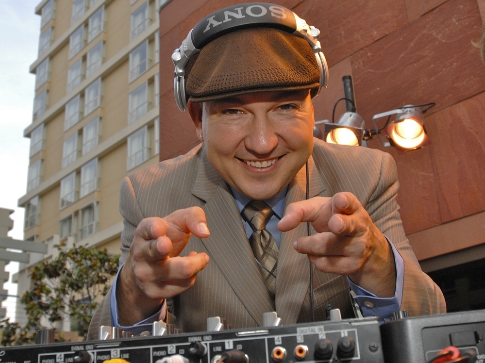 Raul Campos hosts a Latin Alternative show on KCRW in Santa Monica, Calif.