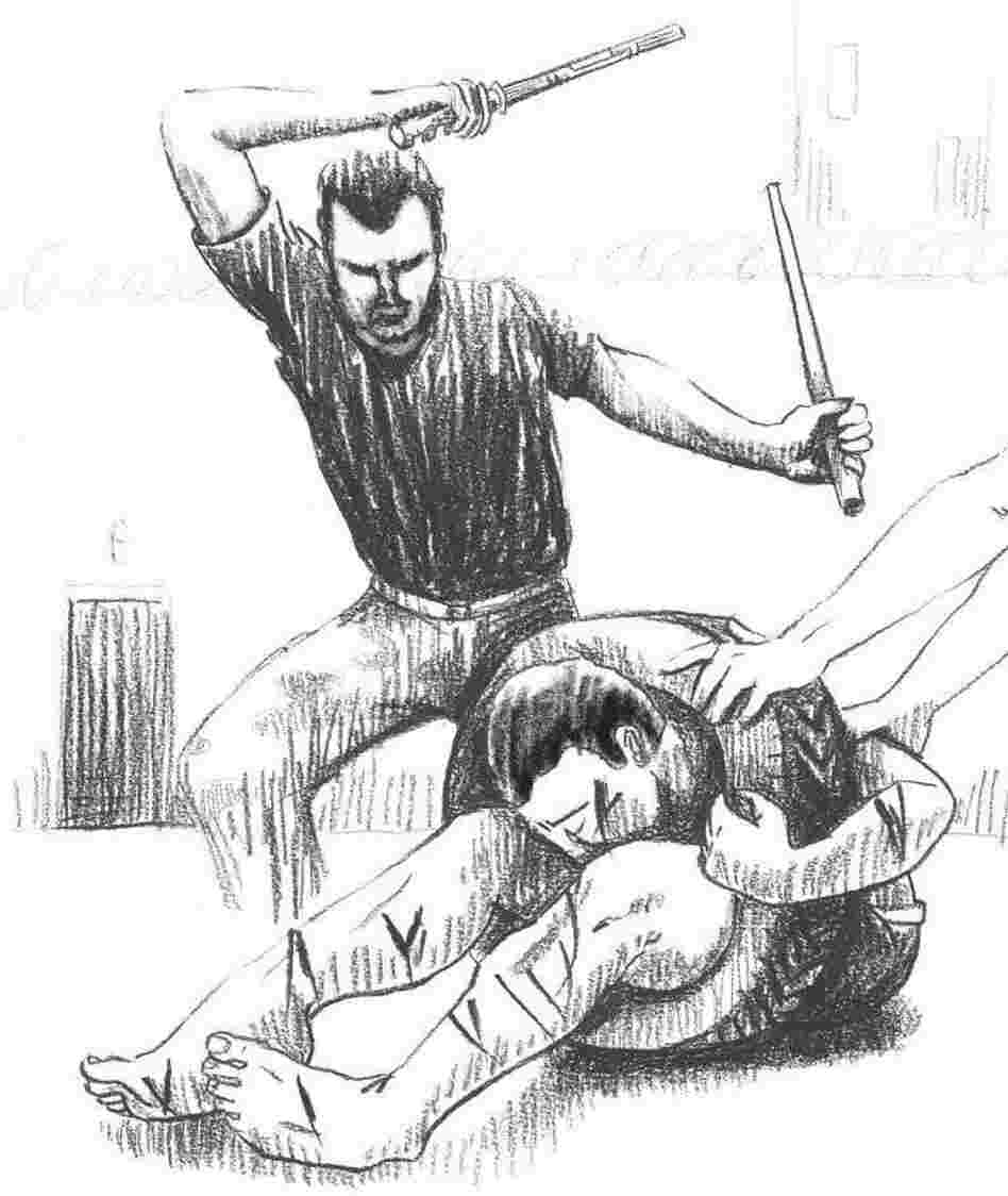 From the Human Rights Watch report: "Detainees described being folded at the waist and having their head, neck, and legs put into a car tire so that they were immobilized and could not protect themselves from beatings on the back, legs, and head including by batons and whips."